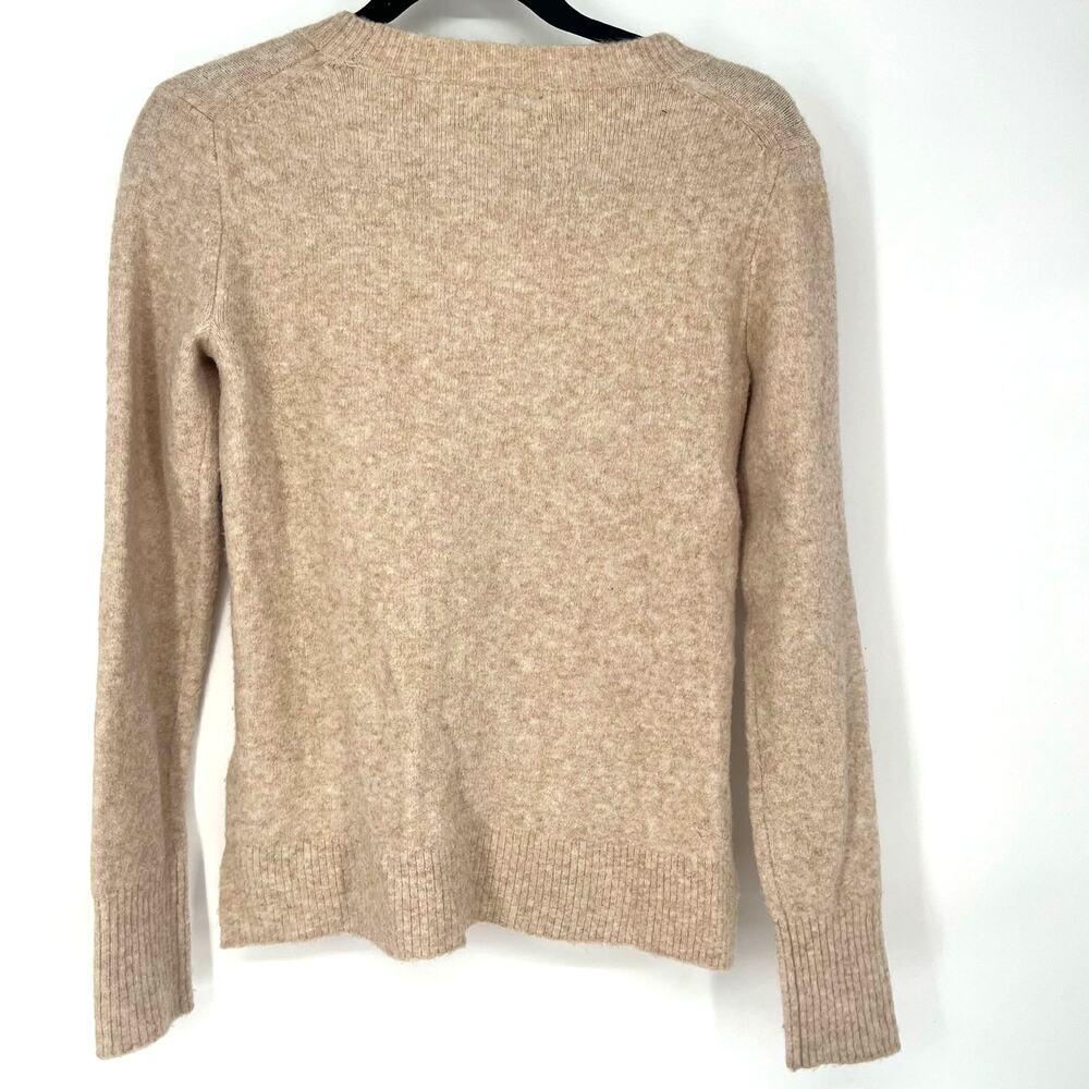 J.Crew Extra Soft Yarn Sweater XXS Beige Wool Blend Crewneck BU223 - Picture 2 of 7